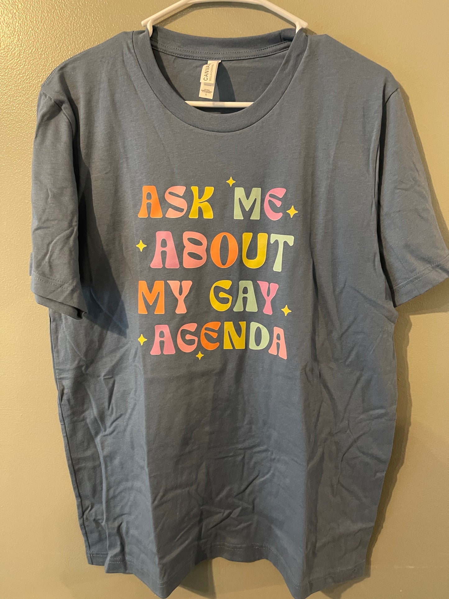 Gay Agenda size Large tee