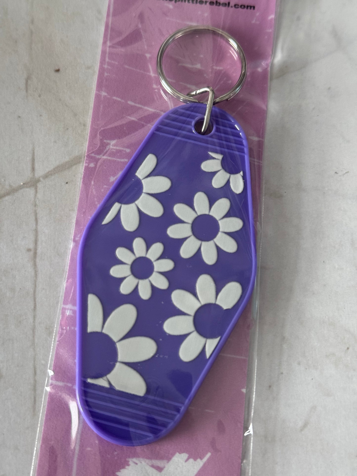 Floral Motel Keychain