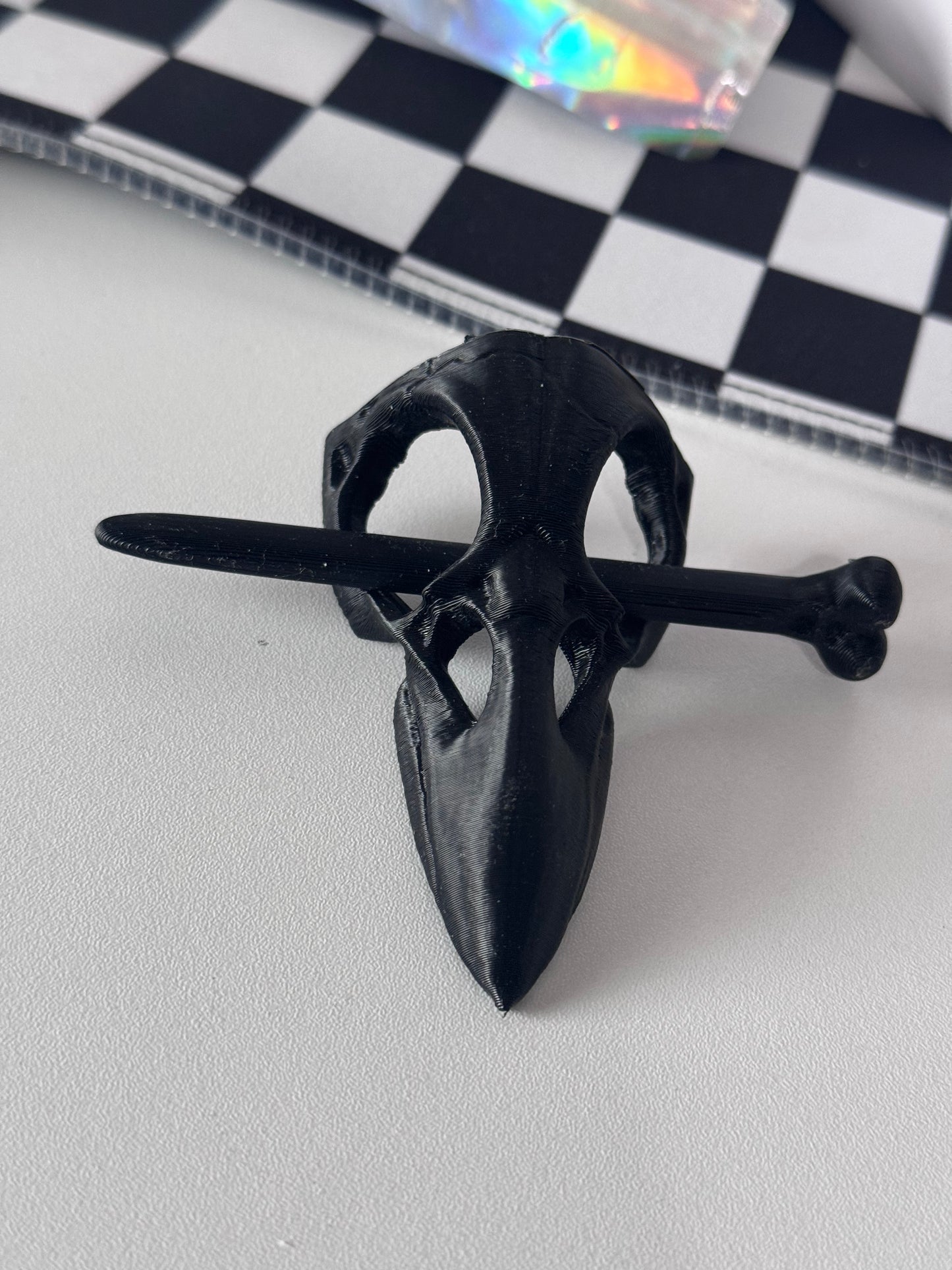 Raven Skull Bun Cover