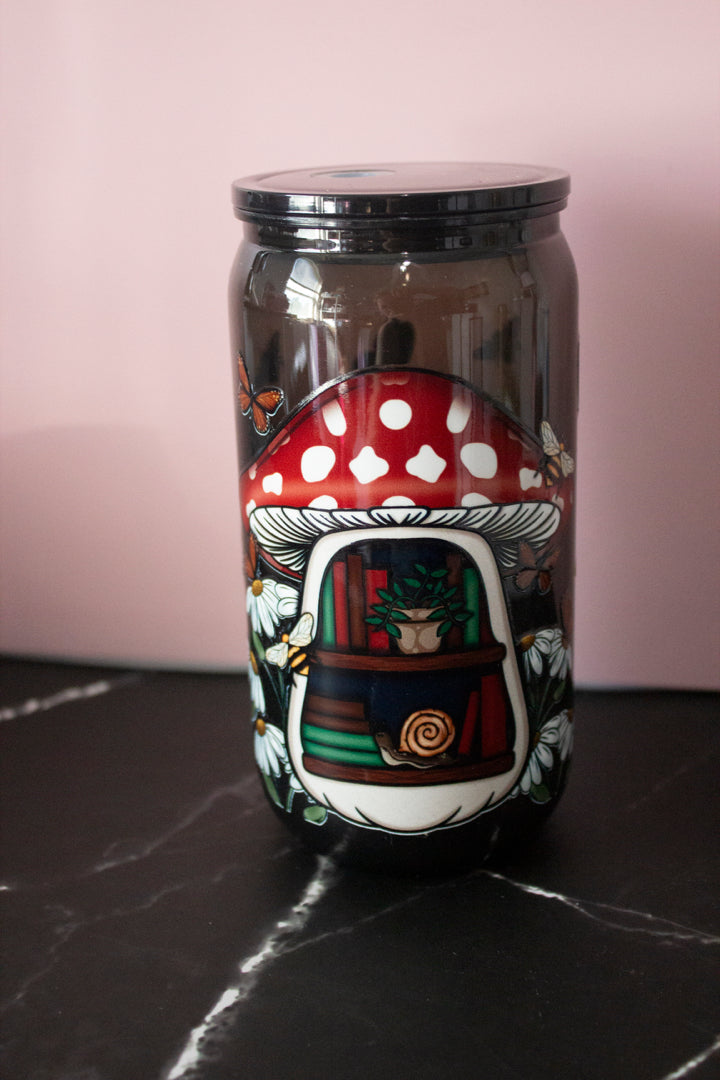 Mushroom Shelf Can Glass