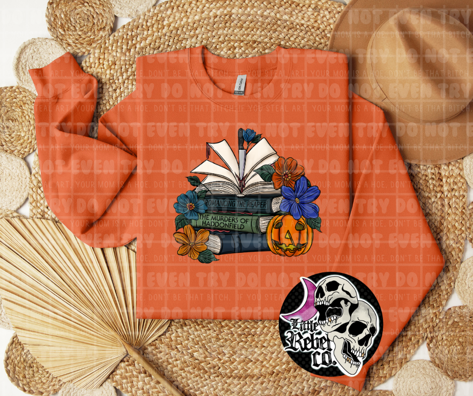 Halloween Guy Book Stack Tee