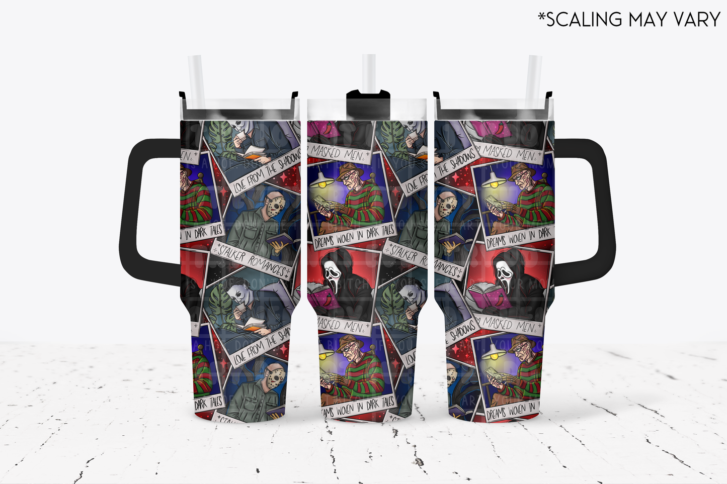 Masked Men Polaroids Tumbler