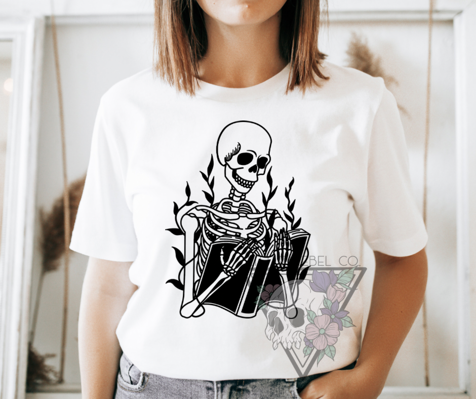 Reading Skeleton Tee