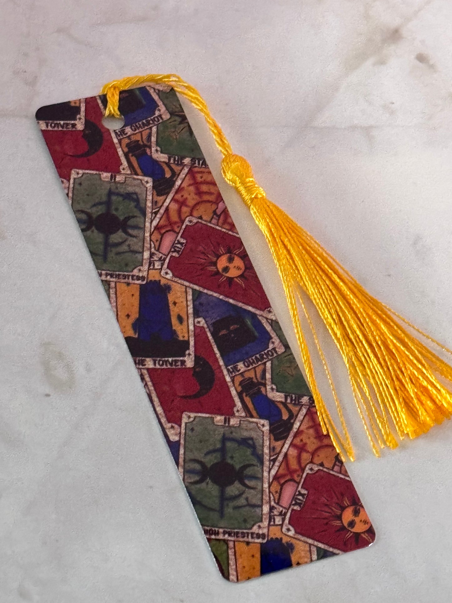 Tarot Bookmark Yellow Tassel