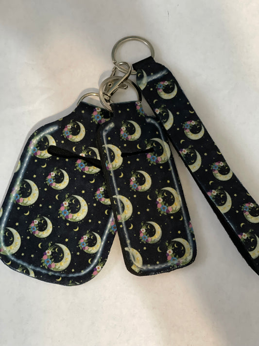 Floral Moons Keychain Set