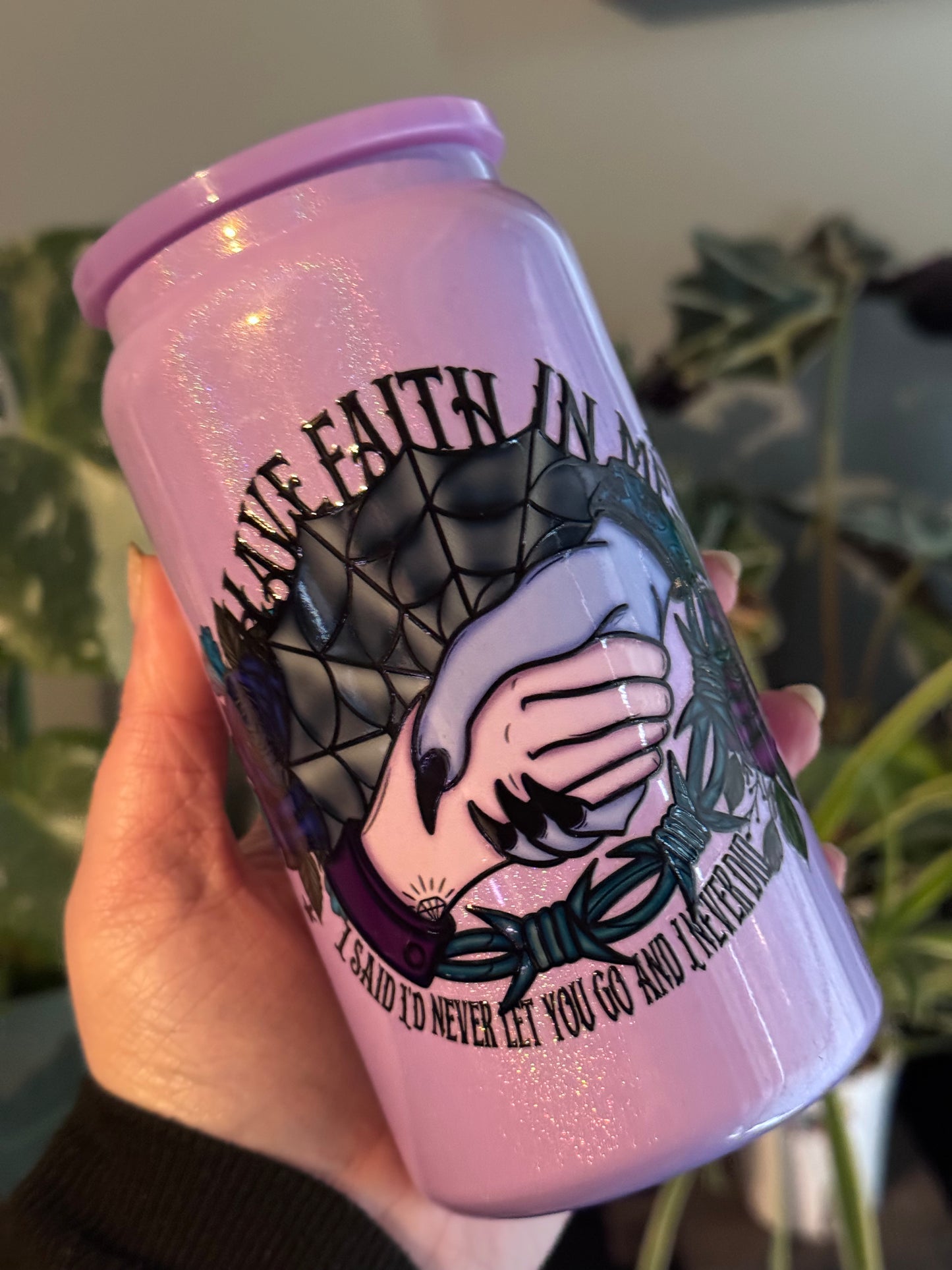 Have Faith In Me Stainless Steel Can Glass