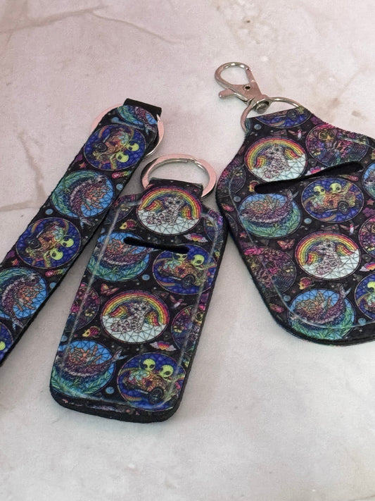 LF Stained Glass Keychain Set