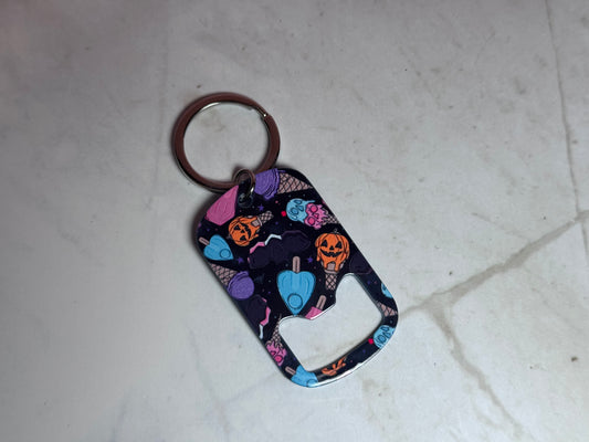 Spooky Ice Cream Bottle Opener Keychain