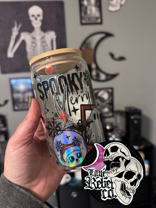 Spooky & Merry Can Glass