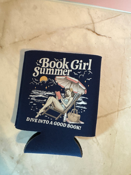 Book Girl Summer Koozie