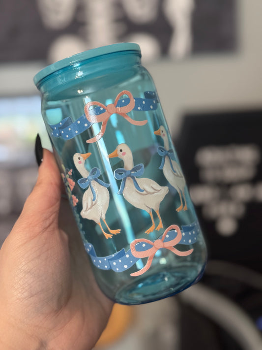 Coquette Geese 16oz Plastic Can Cup