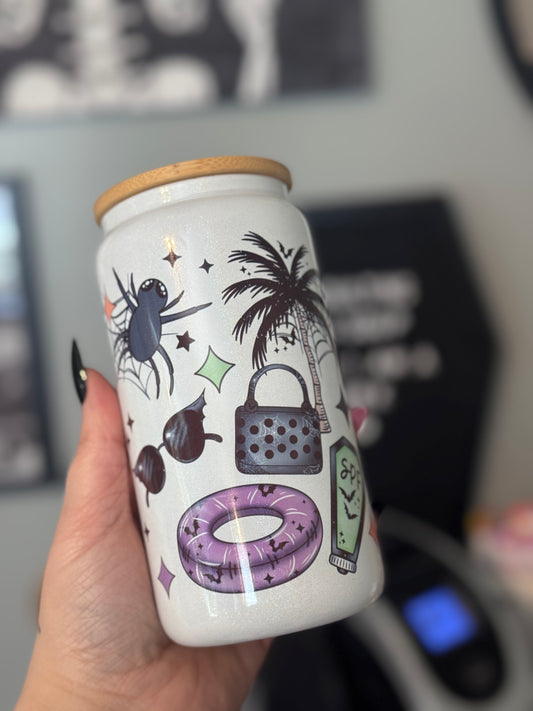 Spooky Summer 16oz Can Glass