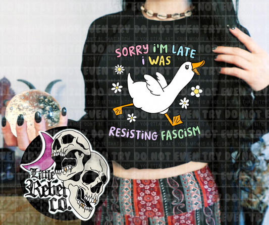 Resisting Fascism Goose Tee