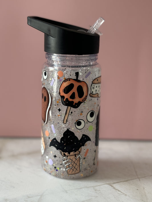 10oz Spooky Ice Cream Snow Globe Water Bottle