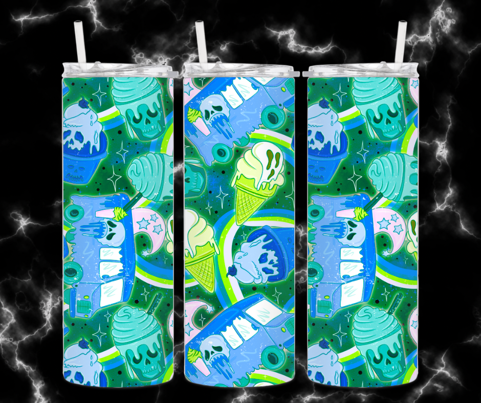 Blue Ice Cream Trucks
