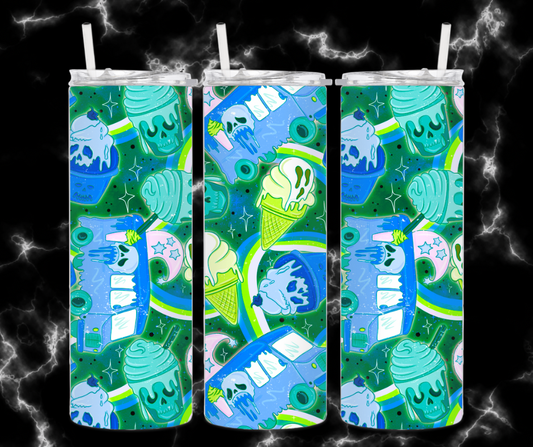 Blue Ice Cream Trucks