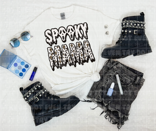 Spooky Mama Leopard Tee